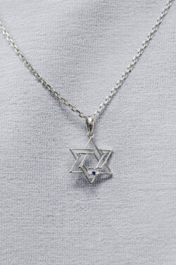 ⁦שרשרת מגן דוד 3 אבנים⁩ – תמונה ⁦4⁩
